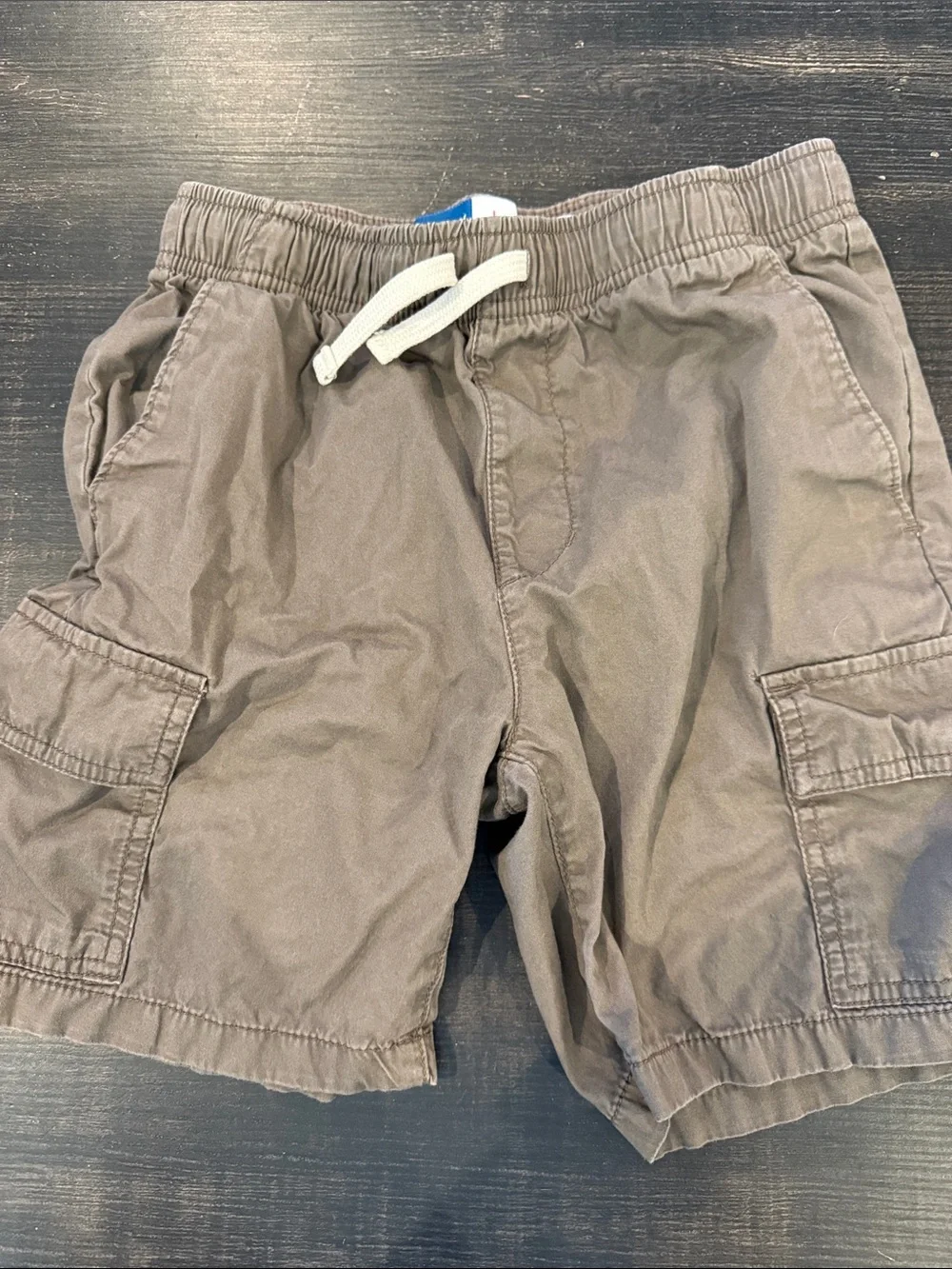 Old Navy Boy’s Cargo Shorts in Gray with Drawstring Waist